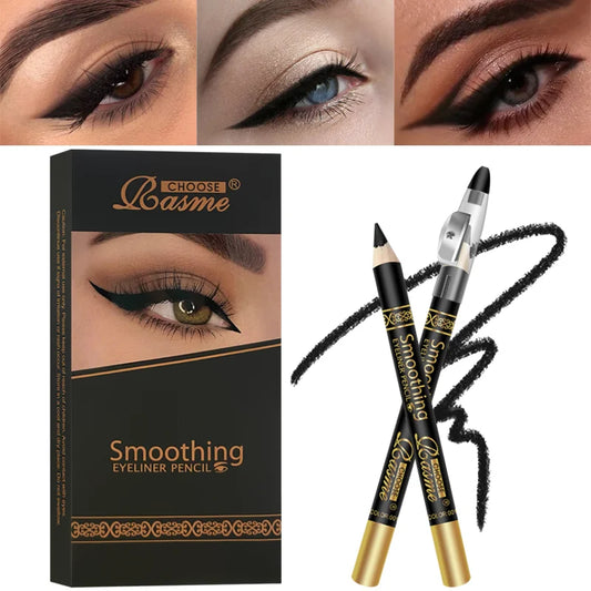6-piece black eyeliner pencil set