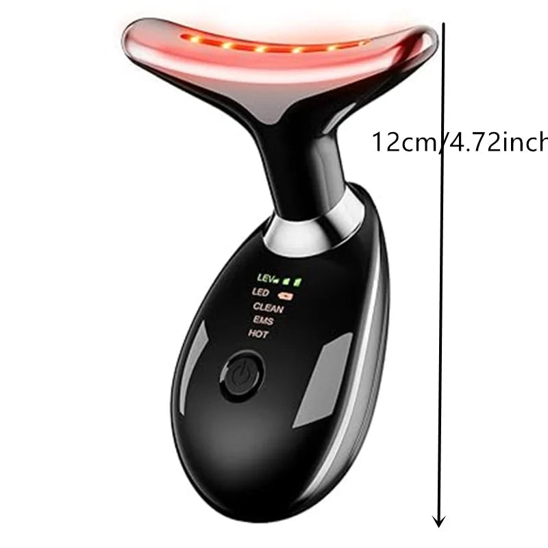 Rechargeable LED Tricolor Facial & Neck Massage Instrument