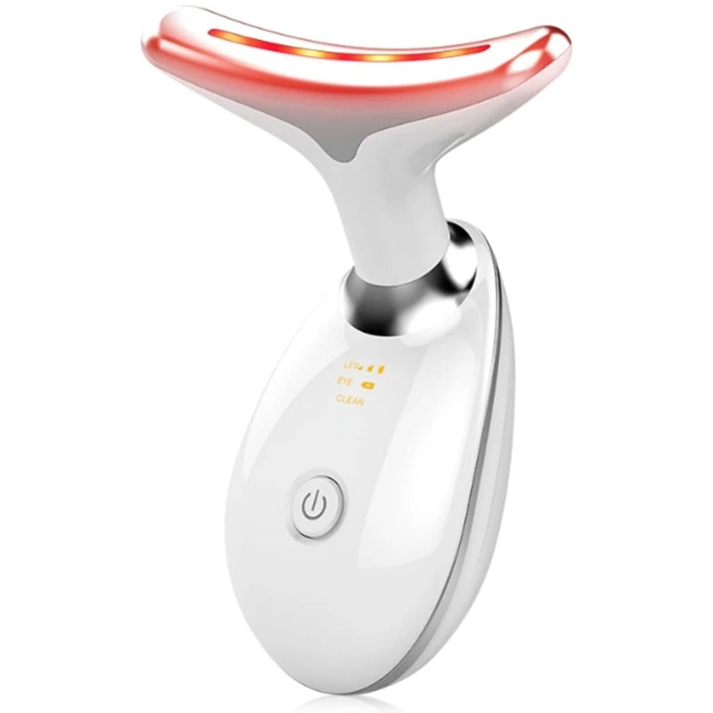 Rechargeable LED Tricolor Facial & Neck Massage Instrument