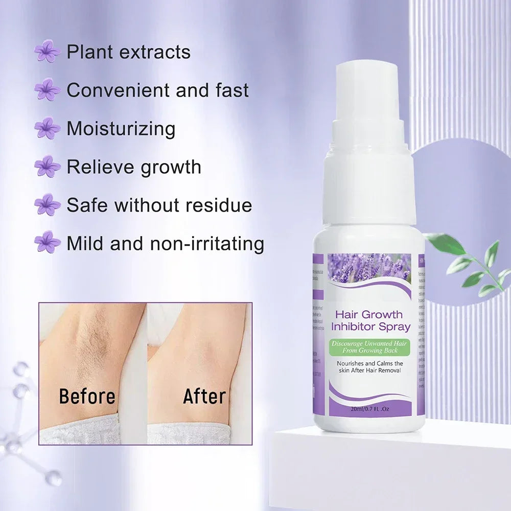 Hair Inhibitor Spray Slows Hair Regrowth Naturally