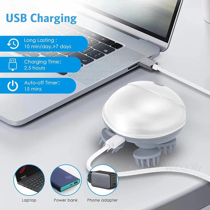 جهاز تدليك الرأس الكهربائي 