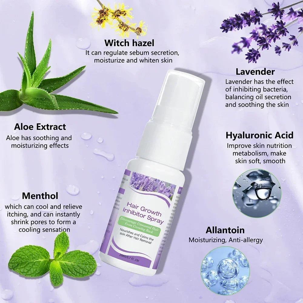 Hair Inhibitor Spray Slows Hair Regrowth Naturally