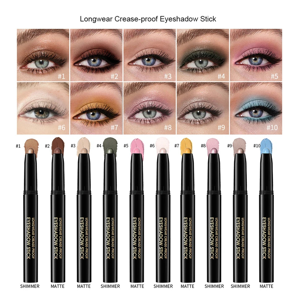 10 Color Longwear Eyeshadow Pencil Stick