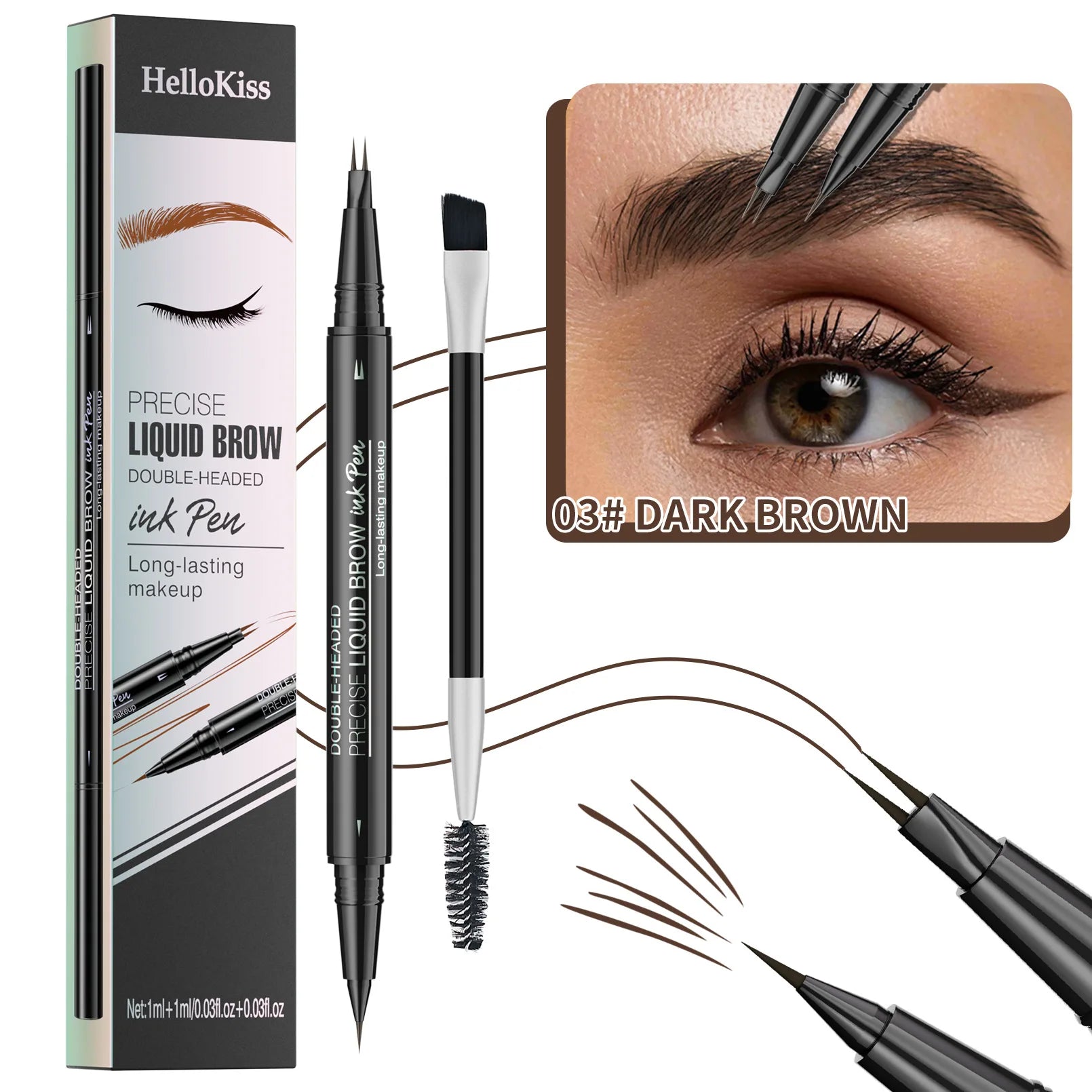 HelloKiss Dual Precision Waterproof Eyebrow Pencil