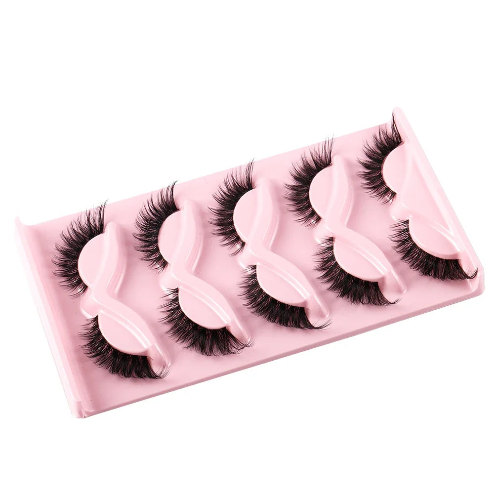 5 Pairs Cat Eye Faux Mink Eyelashes