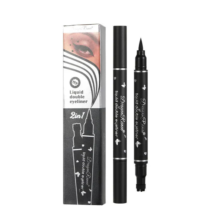 Liquid double eyeliner with packaging on a white background
