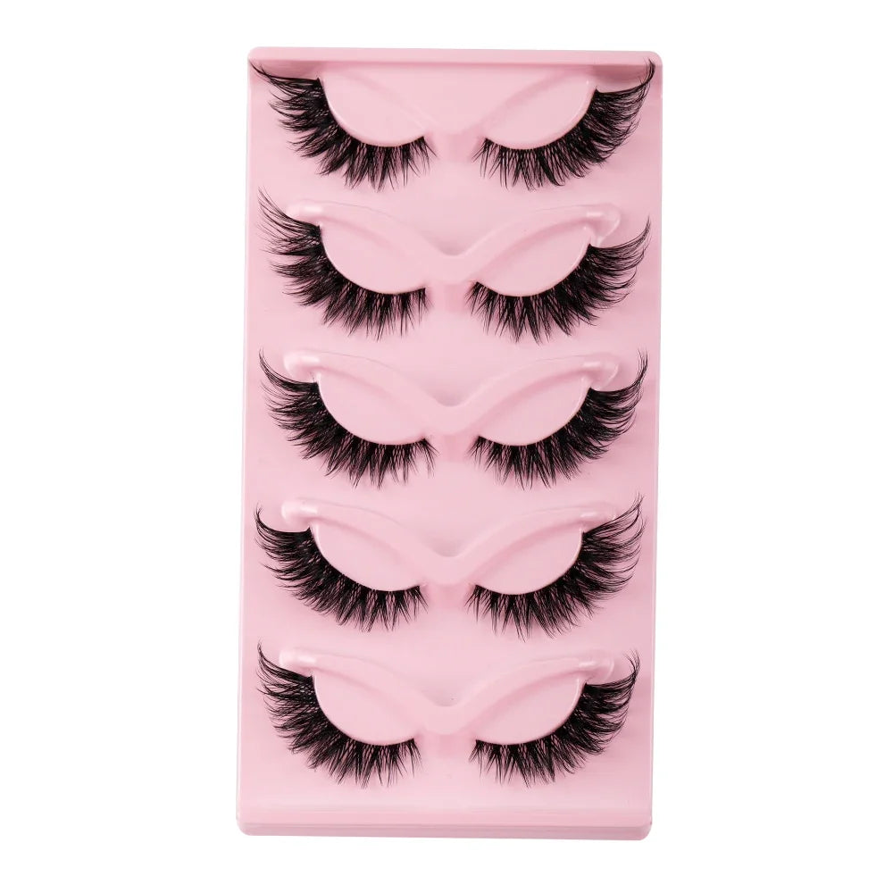 5 Pairs Cat Eye Faux Mink Eyelashes