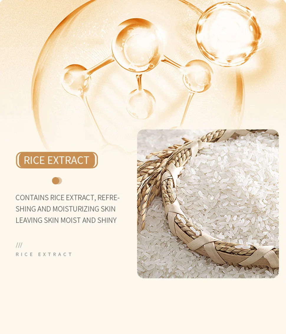 Rice Skincare Set – Toner, Serum &amp; Cleansing Foam