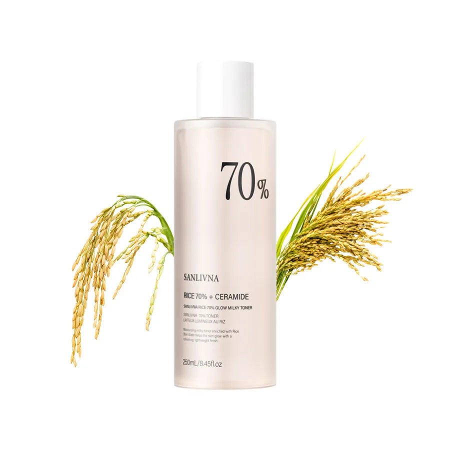 Rice Skincare Set – Toner, Serum &amp; Cleansing Foam
