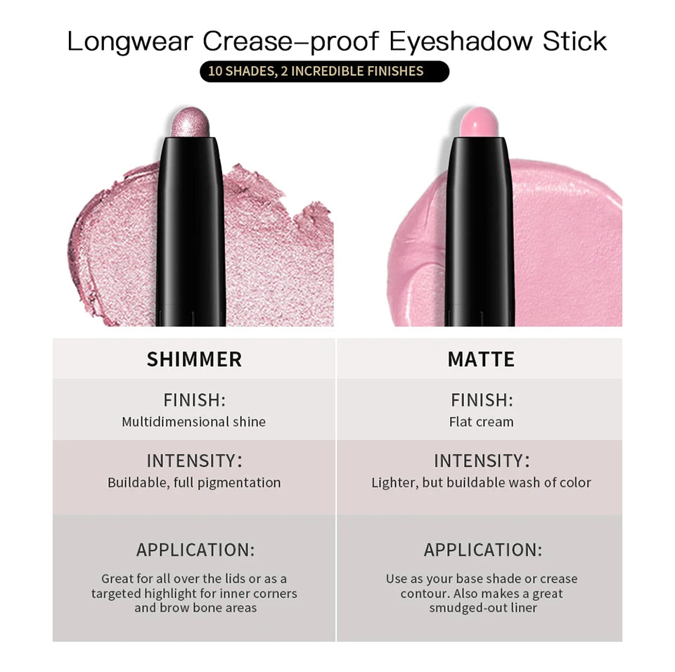 10 Color Longwear Eyeshadow Pencil Stick