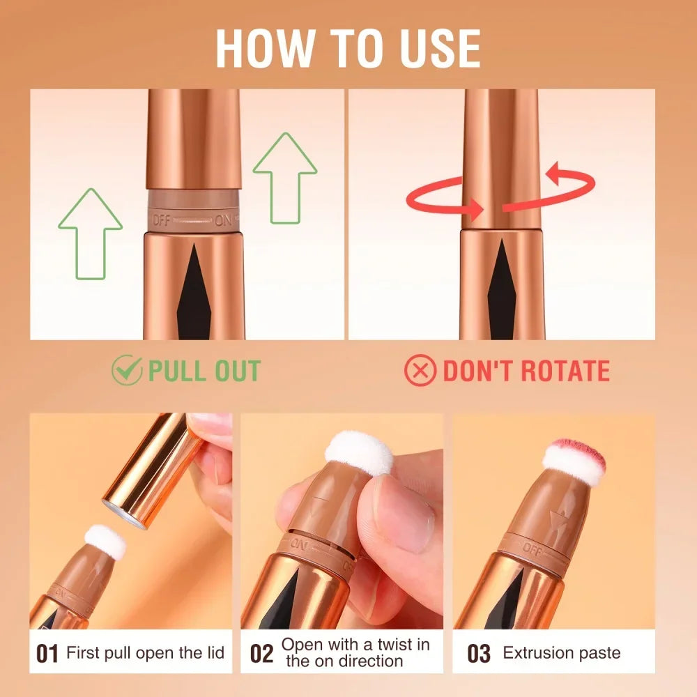 3-in-1 Beauty Wand Stick – Blush, Contour & Highlighter