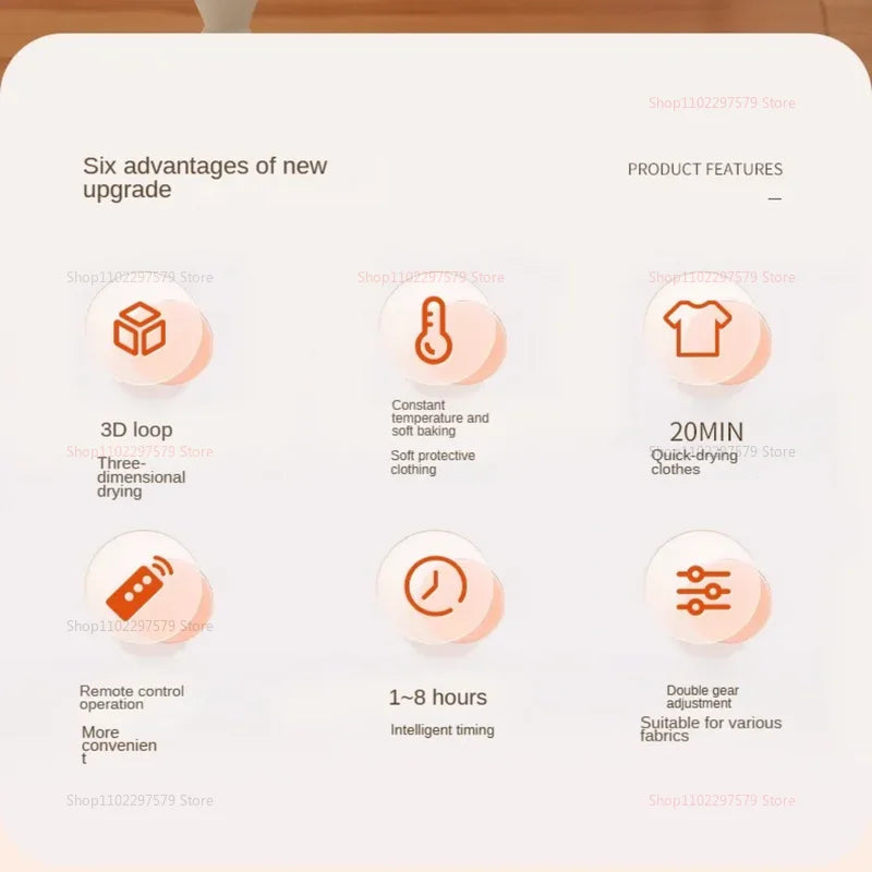 مجفف ملابس محمول صغير الحجم 