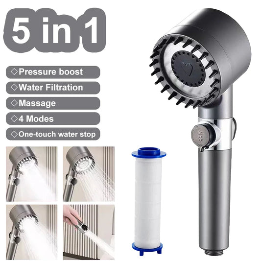 Adjustable Water Saving Shower High Pressure Showerhead With Filter