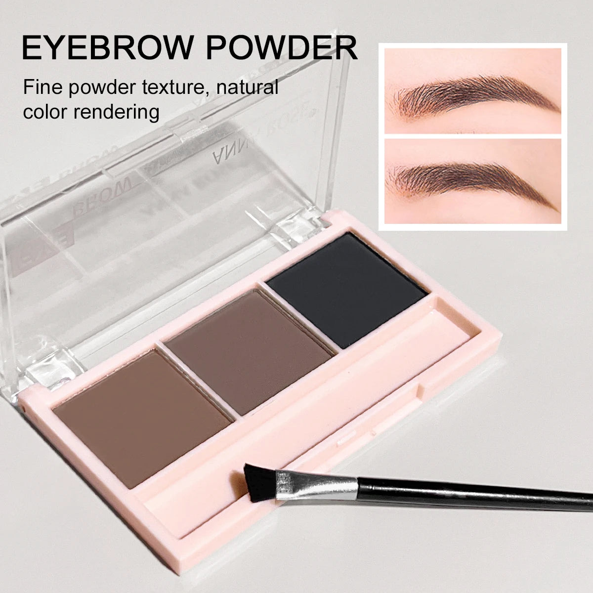 3-Color Eyebrow Powder  Pearl Liquid Eyeshadow Set