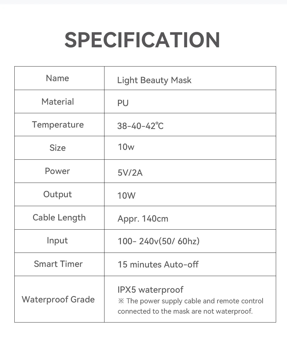 New LED Beauty Mask – Photon Energy Skin Rejuvenation