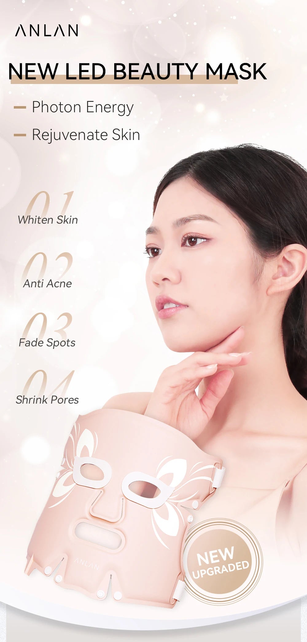New LED Beauty Mask – Photon Energy Skin Rejuvenation