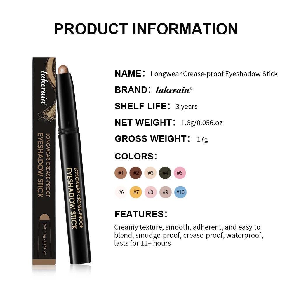 10 Color Longwear Eyeshadow Pencil Stick