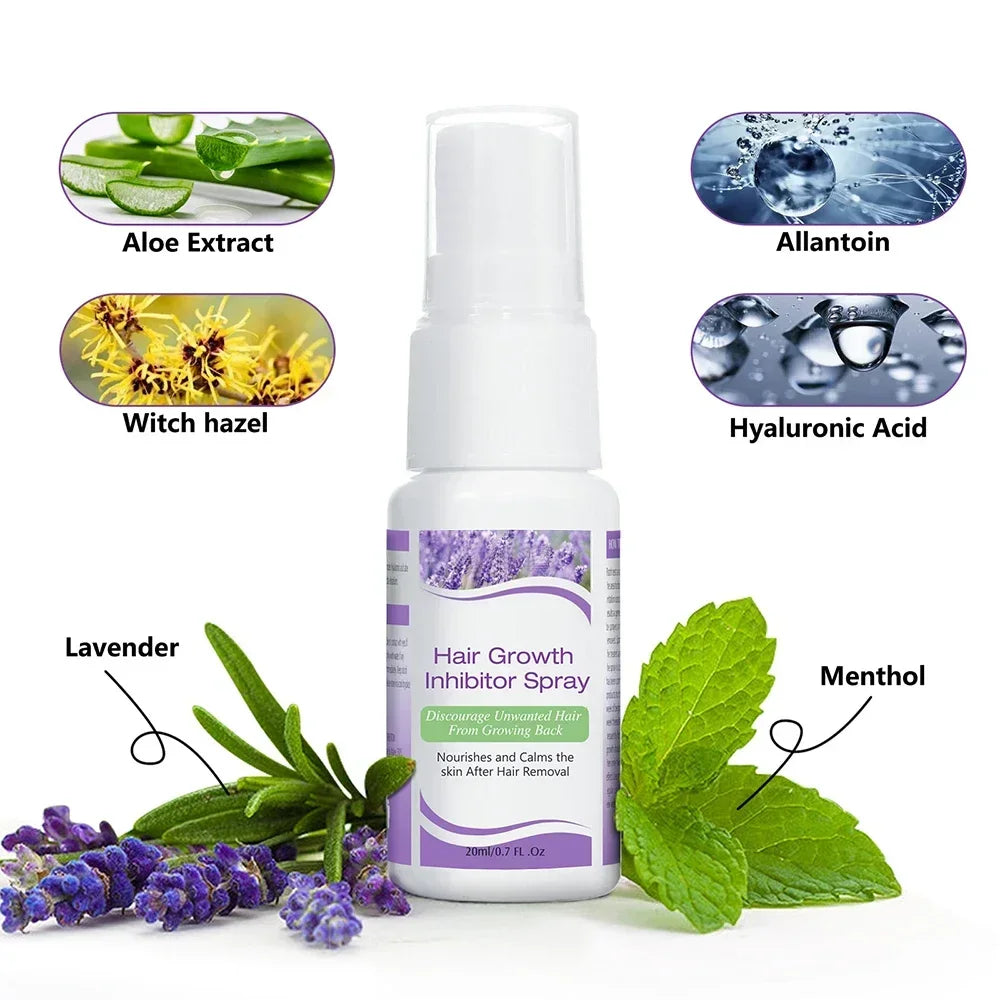 Hair Inhibitor Spray Slows Hair Regrowth Naturally
