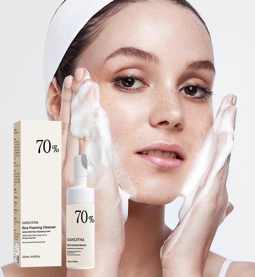 Rice Skincare Set – Toner, Serum &amp; Cleansing Foam