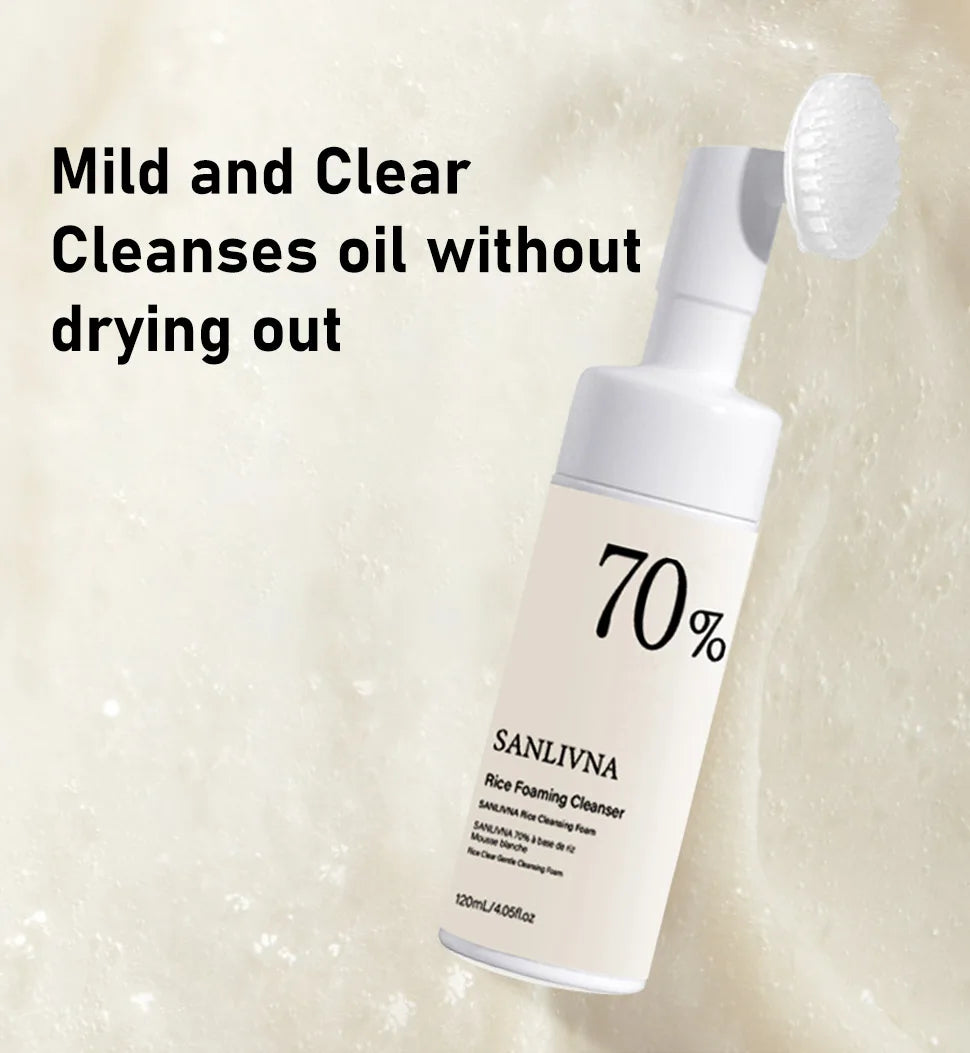 Rice Skincare Set – Toner, Serum &amp; Cleansing Foam