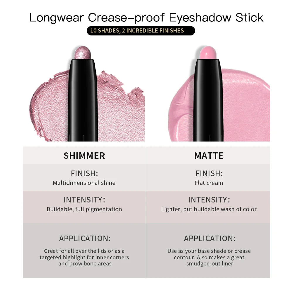 10 Color Longwear Eyeshadow Pencil Stick
