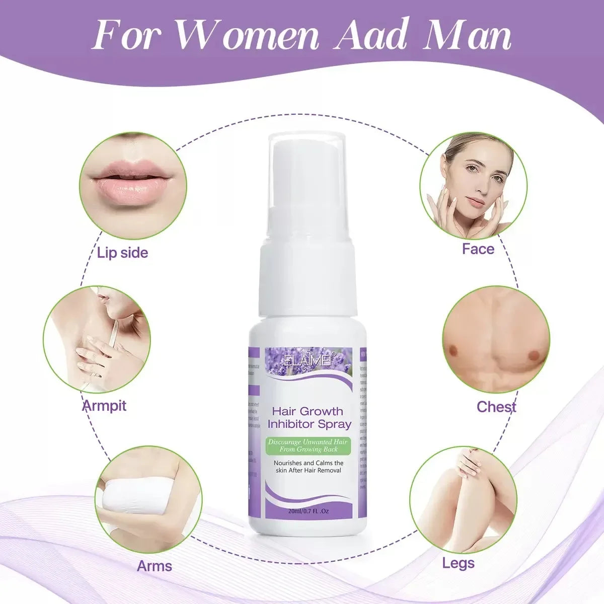 Hair Inhibitor Spray Slows Hair Regrowth Naturally