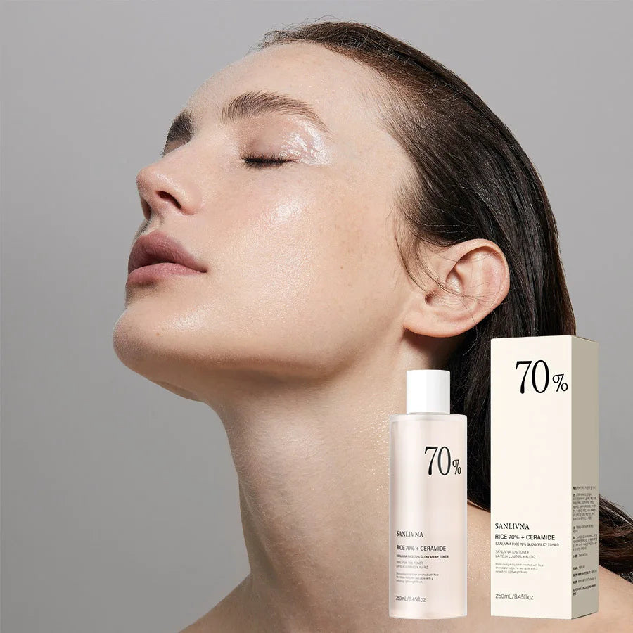 Rice Skincare Set – Toner, Serum &amp; Cleansing Foam
