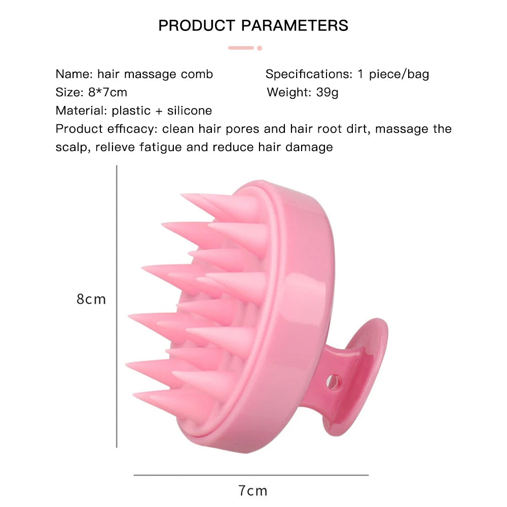 Silicone Scalp Massage Shampoo Brush