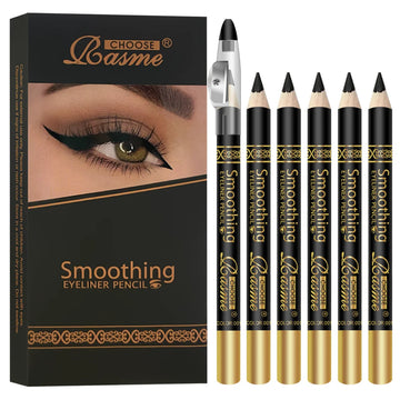 6-piece black eyeliner pencil set