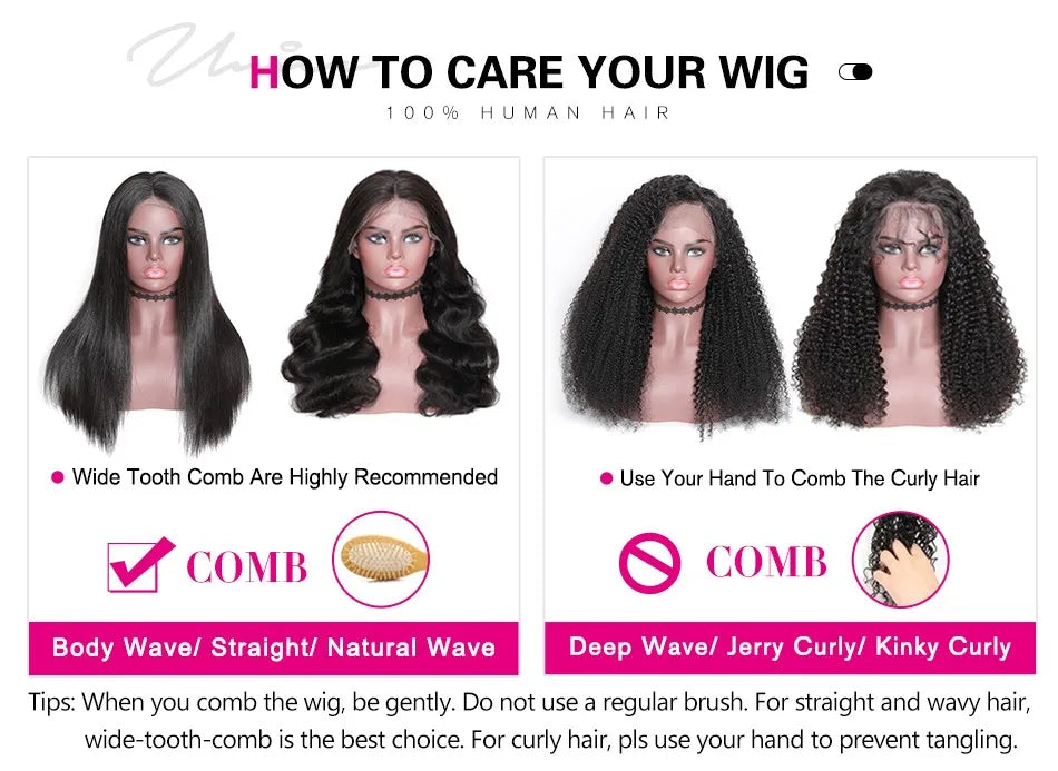 Remy Human Hair Lace Closure Wig 26 Inches